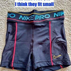Nike Black and Red Pro Shorts